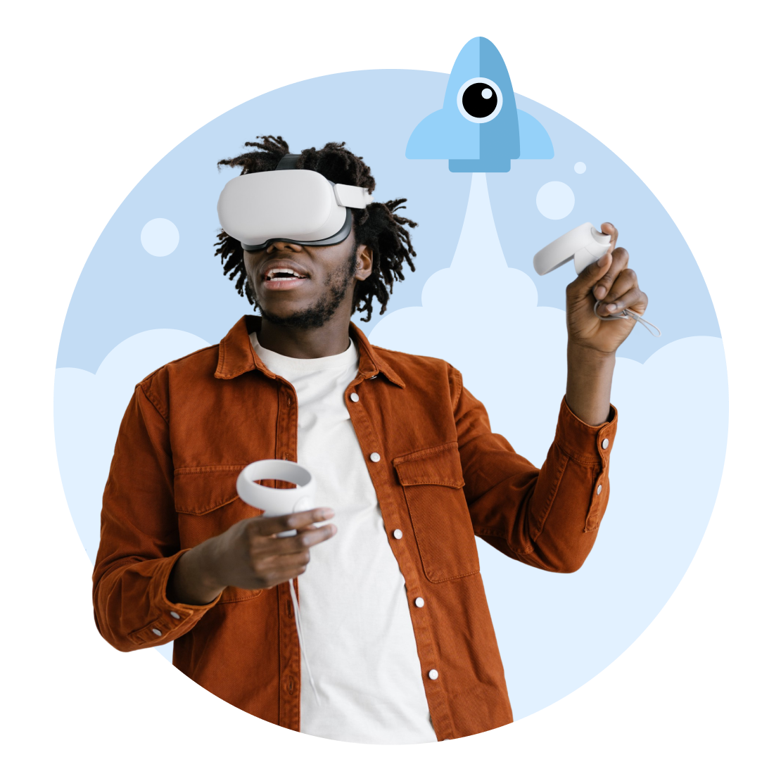 A person using Meta Quest 2 and 3 with a VPN for safer gaming